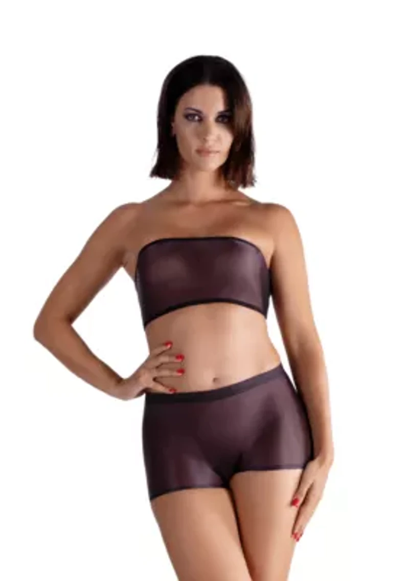 Lustrous Sheer Boyshort Pantyhose Stockings Tights