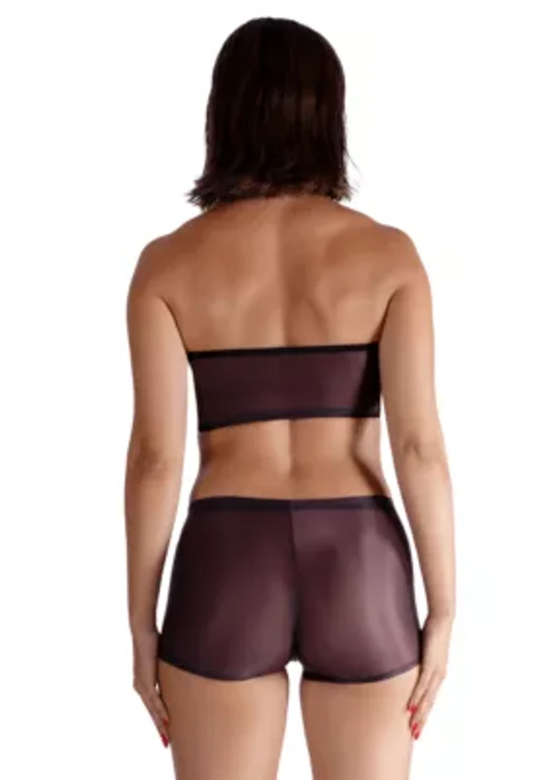 Lustrous Sheer Boyshort Pantyhose Stockings Tights