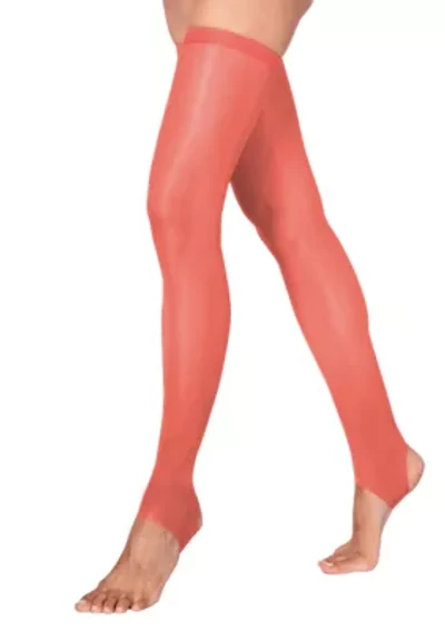 Lustrous Silky Shiny Stirrup Stockings Thigh Highs