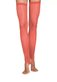 Lustrous Silky Shiny Stirrup Stockings Thigh Highs