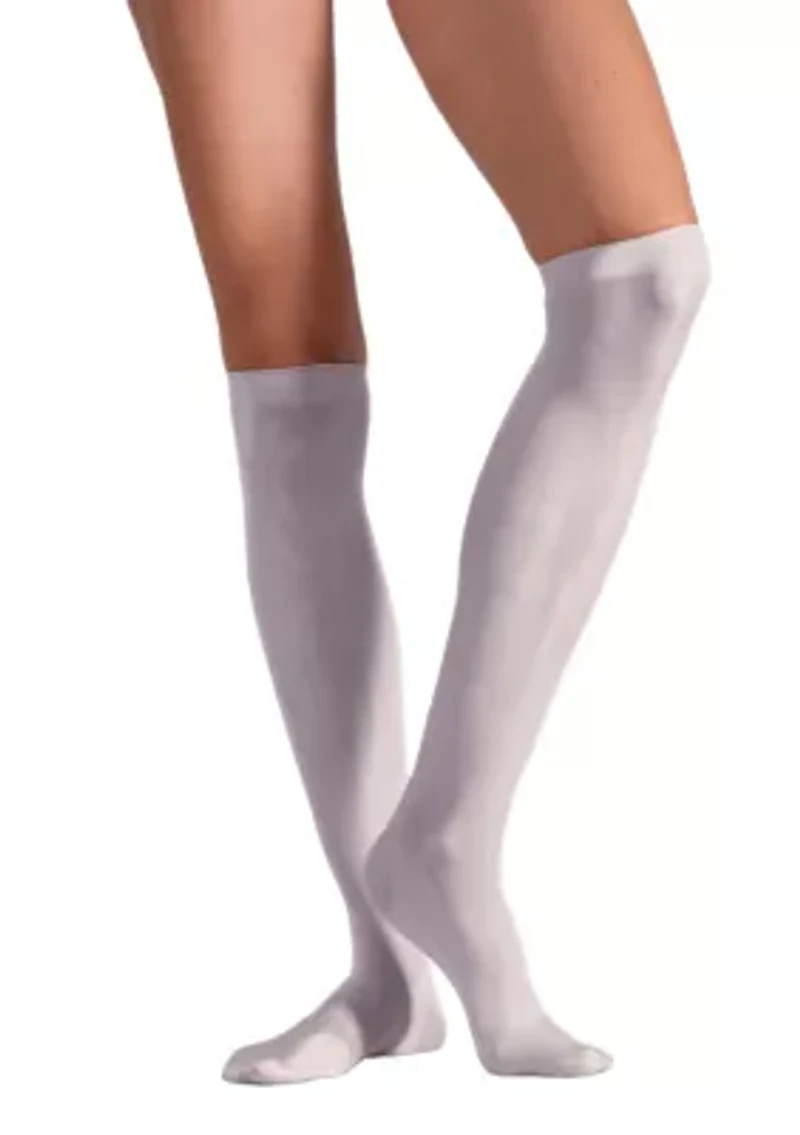 Set of Two Lustrous Silky Shiny Sheer Dress Knee-highs Stockings