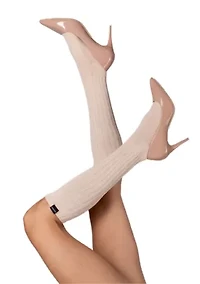 Scrunch Slouchy Woven Tab Socks