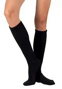 Scrunch Slouchy Woven Tab Socks