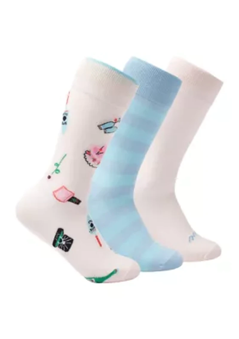 Bridal Crew Socks - 3 Pack