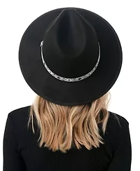 Felt Hat with Geo Print Band