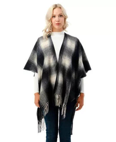 Plaid Ruana