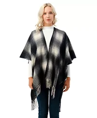 Plaid Ruana