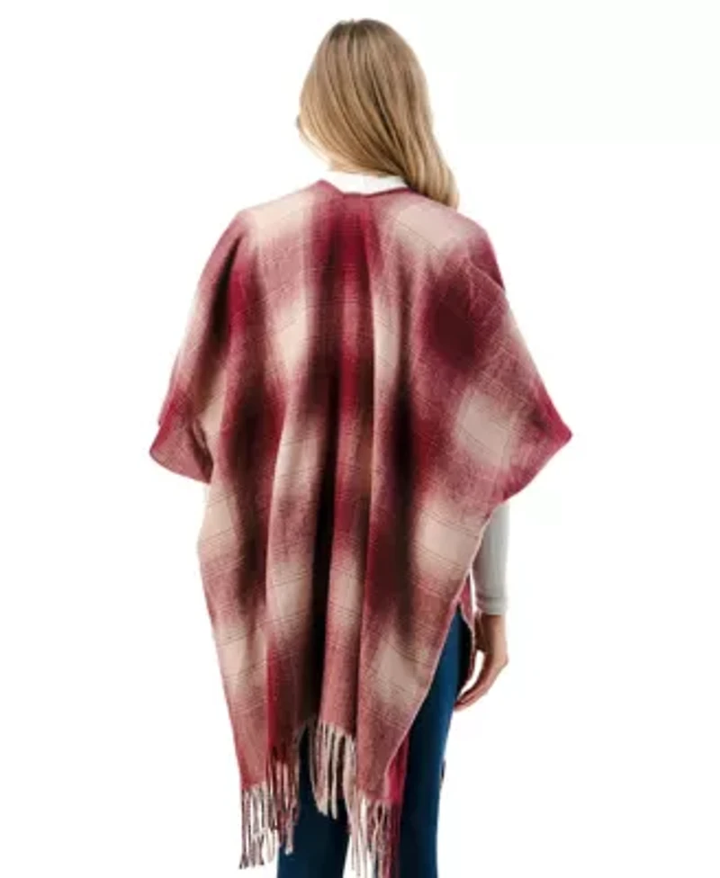 Plaid Ruana