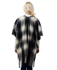 Plaid Ruana