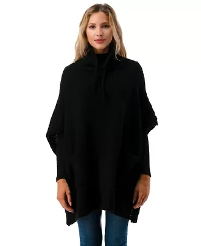 Mock Turtleneck Poncho