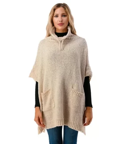 Mock Turtleneck Poncho