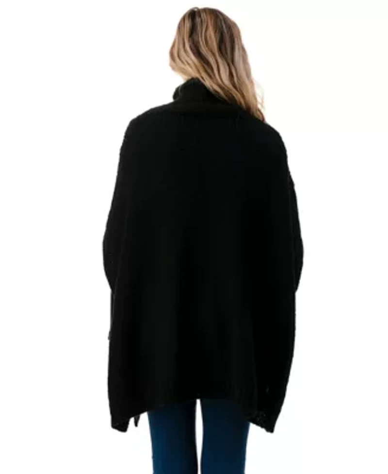 Mock Turtleneck Poncho
