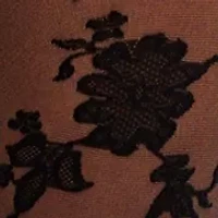 Flocked Floral Tights