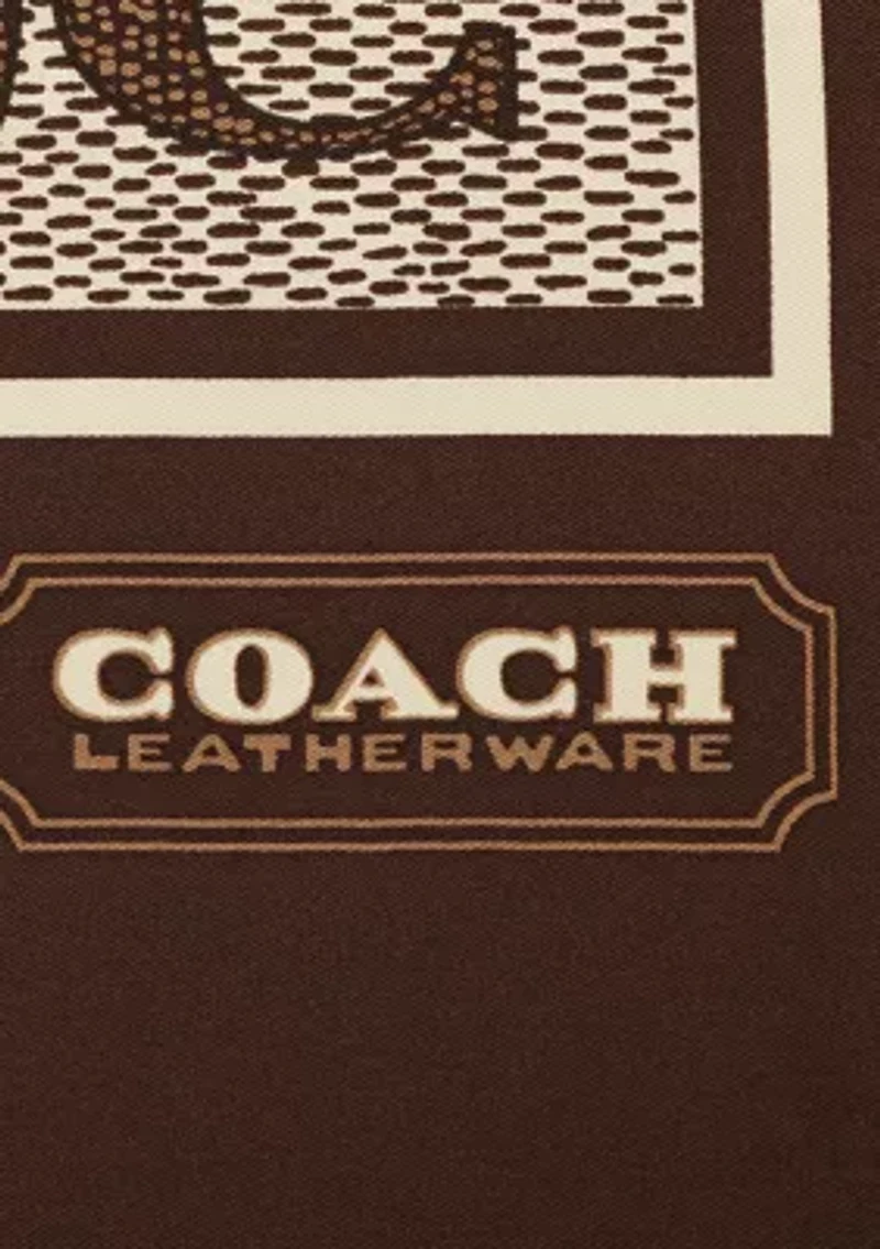 Textured Signature Printed Silk Square Scarf