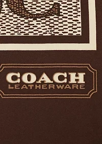 Textured Signature Printed Silk Square Scarf