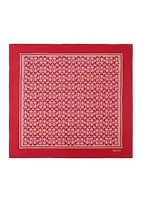 Textured Signature C Printed Silk Square Scarf