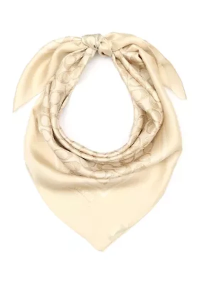 Vintage Signature C Printed Silk Scarf