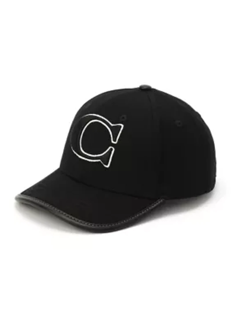 C Cotton Canvas Baseball Hat