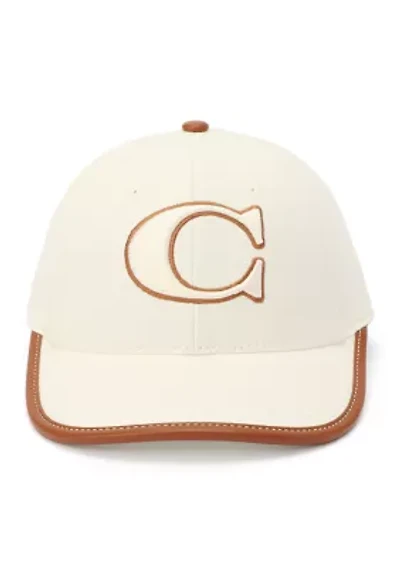 C Cotton Canvas Baseball Hat