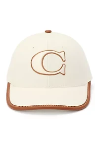 C Cotton Canvas Baseball Hat