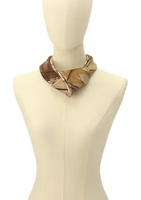 Stacked Tabby Printed Silk Square Scarf 