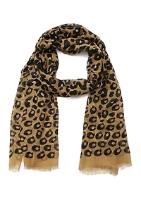 Leopard Printed Oblong Scarf