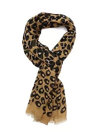 Leopard Printed Oblong Scarf