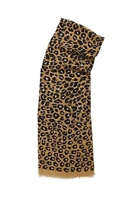 Leopard Printed Oblong Scarf