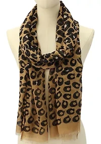 Leopard Printed Oblong Scarf