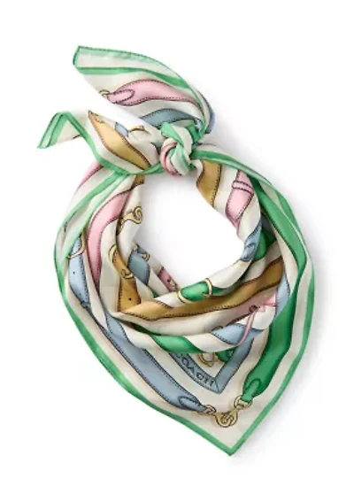 Multi Belt Printed Silk Square
