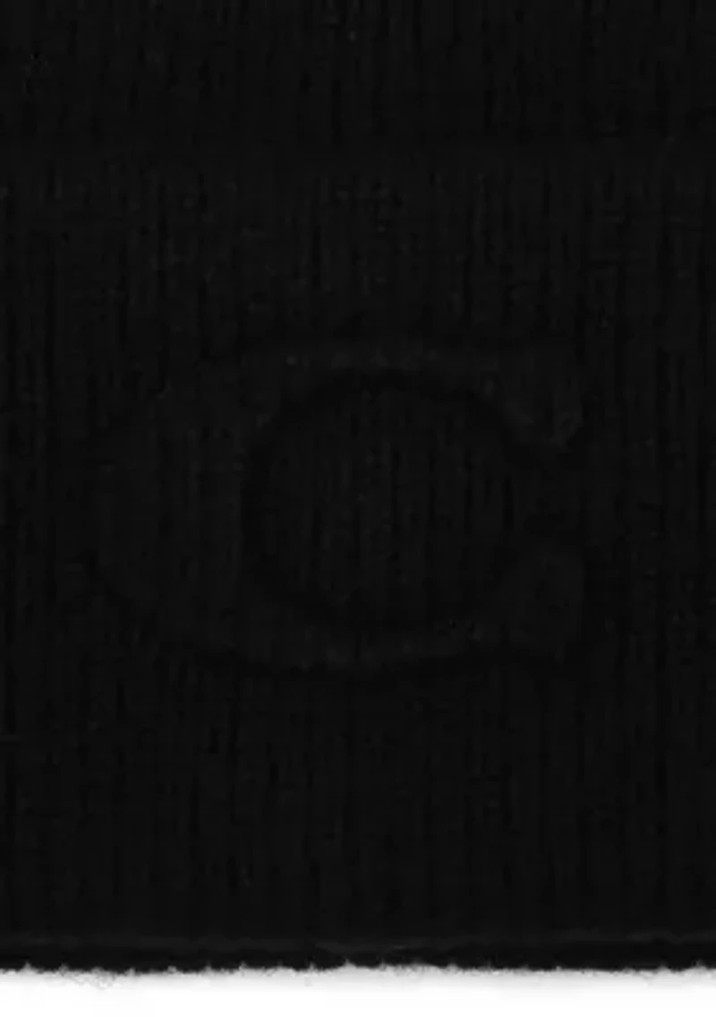 Embossed C Knit Beanie