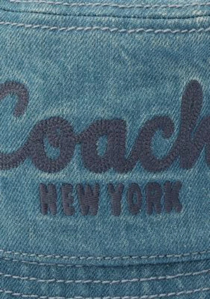Script Denim Bucket Hat