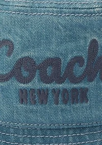 Script Denim Bucket Hat