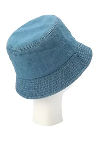 Script Denim Bucket Hat