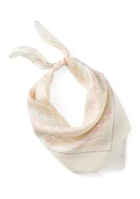 Stitch Printed Silk Bandana