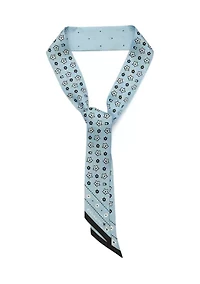 Western Floral Printed Silk Skinny Wrap