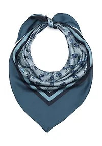 Horse and Carriage Printed Silk Square Scarf