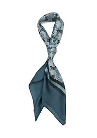 Horse and Carriage Printed Silk Square Scarf