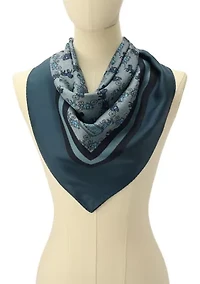 Horse and Carriage Printed Silk Square Scarf