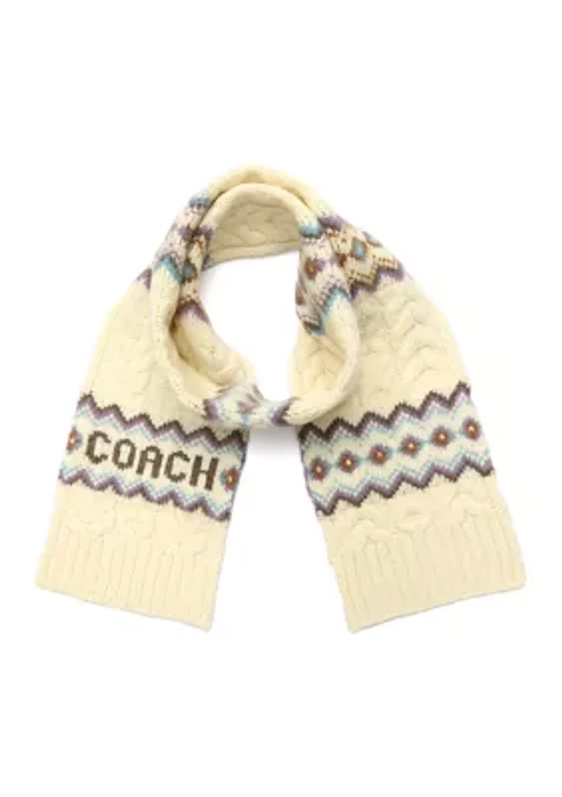 Fair Isle Knit Scarf