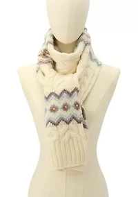 Fair Isle Knit Scarf