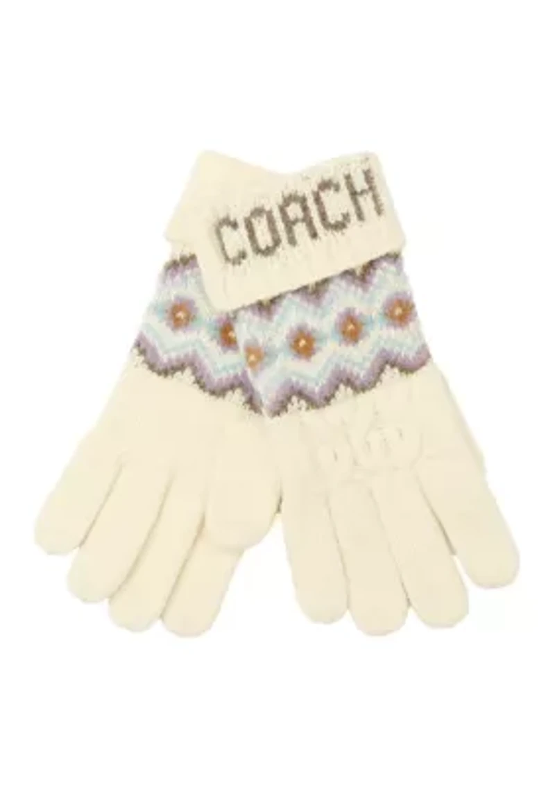 Fair Isle Knit Gloves
