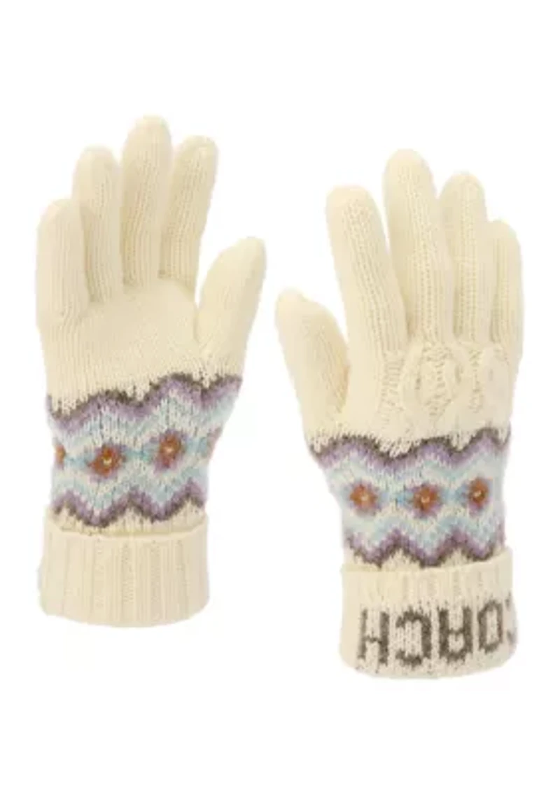 Fair Isle Knit Gloves