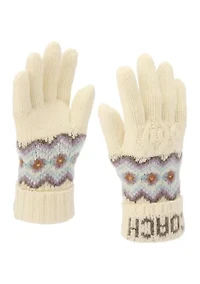 Fair Isle Knit Gloves