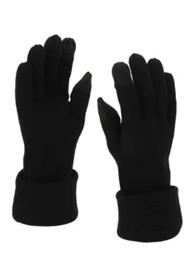Embossed C Knit Gloves