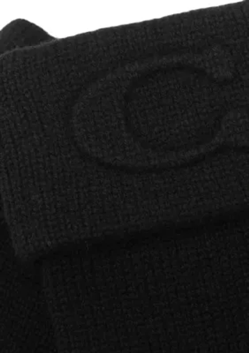 Embossed C Knit Gloves