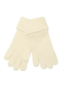 Embossed C Knit Gloves