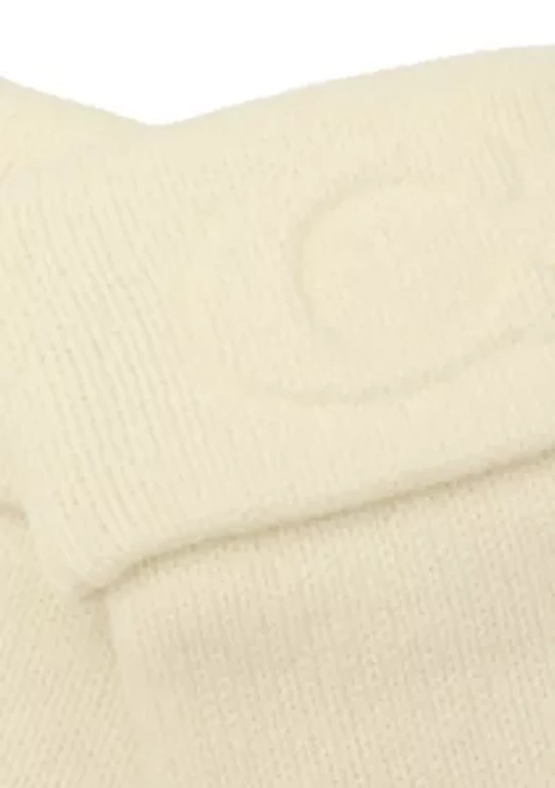 Embossed C Knit Gloves