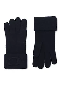 Embossed C Knit Gloves