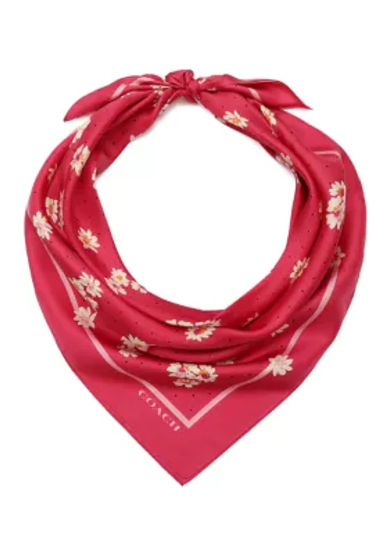 Daisy Dot Printed Silk Square